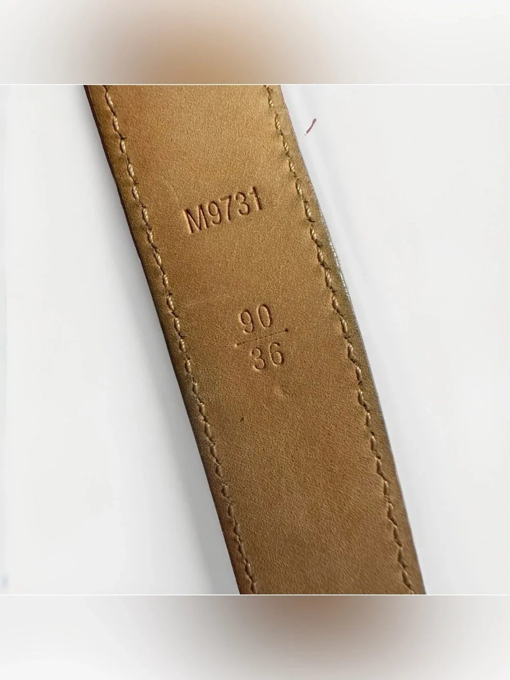 Louis Vuitton Authentic  Monogram Blanc Ceinture Candy Leather Belt 36/90